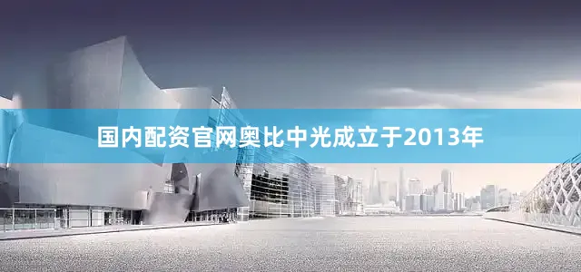 国内配资官网奥比中光成立于2013年